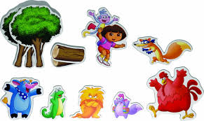 Mini Personagens Dora Aventureira em EVA 12 unidades